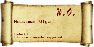 Weiszman Olga névjegykártya